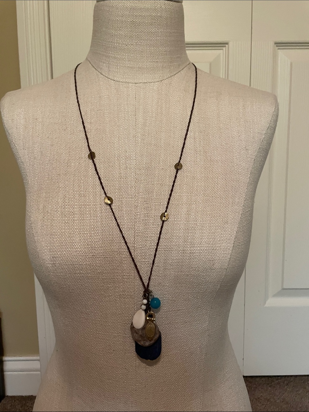J. Jill Blue and Teal Drop Pendant Necklace